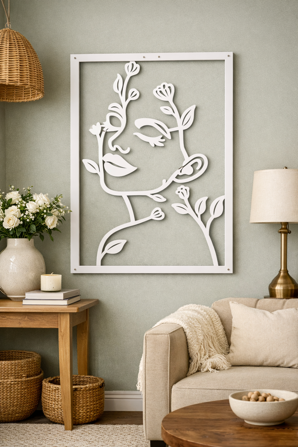 Rostro Floral Minimalista