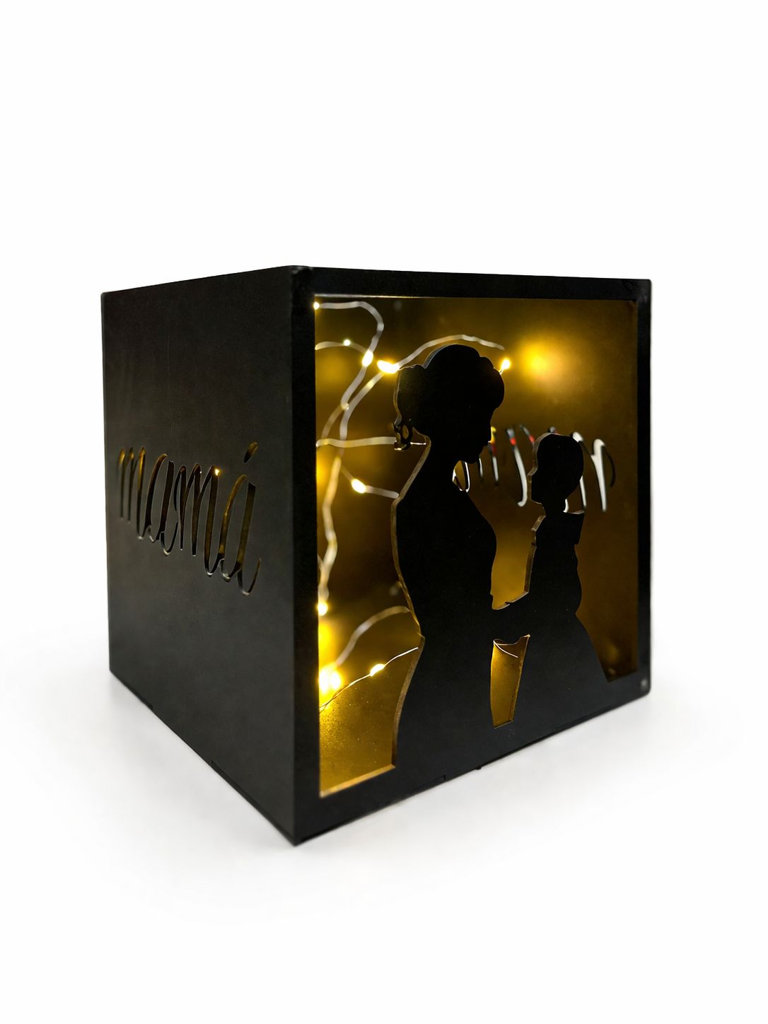 Caja luminosa personalizada - Silueta y Frase
